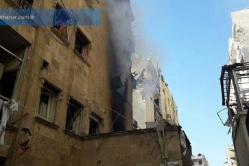 استهداف حي الفرقان في حلب من قبل المسلحين بقذائف صاروخية