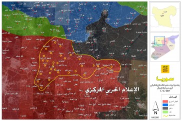 بالخريطة .. سيطرة الجيش السوري على 36 بلدة في ريف حلب الشرقي