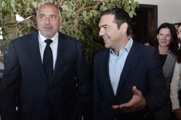رئيس الوزراء اليوناني الكسيس تسيبراس ونظيره البلغاري بويكو بوريسوف