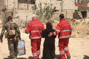 خروج المدنيين من دوما- الغوطة