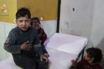 صورة للطفل السوري حسن دياب خلال ظهوره في شريط الفيديو الذي وثق الهجوم الكيميائي المزعوم في دوما