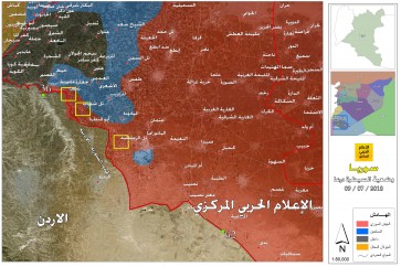 تقدم الجيش السوري عند الحدود مع الأردن