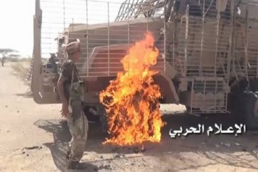 تدمير مدرعة لمرتزقة الجيش السعودي بصاروخ موجه في جيزان