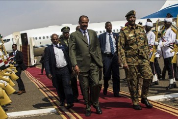 الرئيس الإريتري أسياس أفورقي  قي السودان