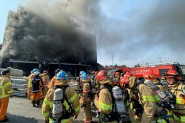 38 قتيلا على الأقل في حريق بمستودع في كوريا الجنوبية