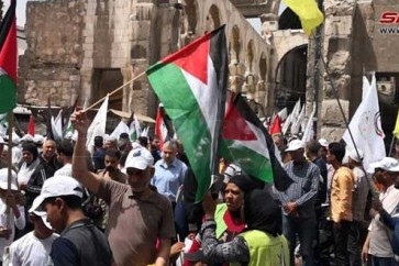 مسيرة شعبية في دمشق في يوم القدس العلمي