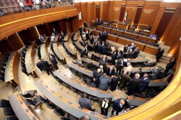 BEIRUT, LEBANON  MAY 7:  Lebanese lawmakers gather at the Parliament of Lebanon for the third round of presidential election on May 7, 2014 in Beirut, Lebanon. Lebanese lawmakers on Wednesday failed to elect a new president, as the absence of dozens of MPs prevented the assembly from reaching the necessary quorum, forcing Parliament Speaker Nabih Berri to adjourn the session to May 15. (Photo by Bilal Jawich/Anadolu Agency/Getty Images)