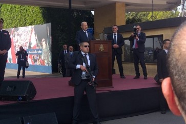 الرئيس ميشال عون يلقي كلمة في مراسم مغادرته قصر بعبدا