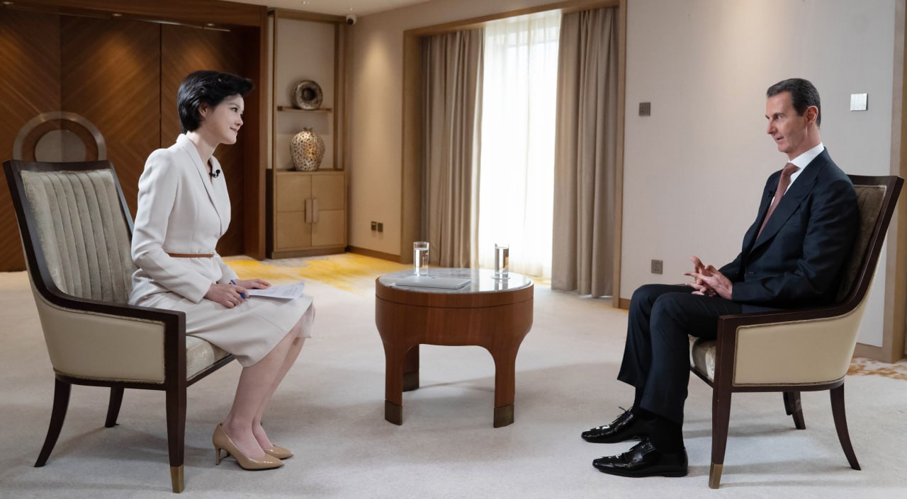 الرئيس الأسد في مقابلة مع CCTV: الصين تلعب دوراً مهماً على مستوى العالم من مبدأ الشراكة وليس الهيمنة