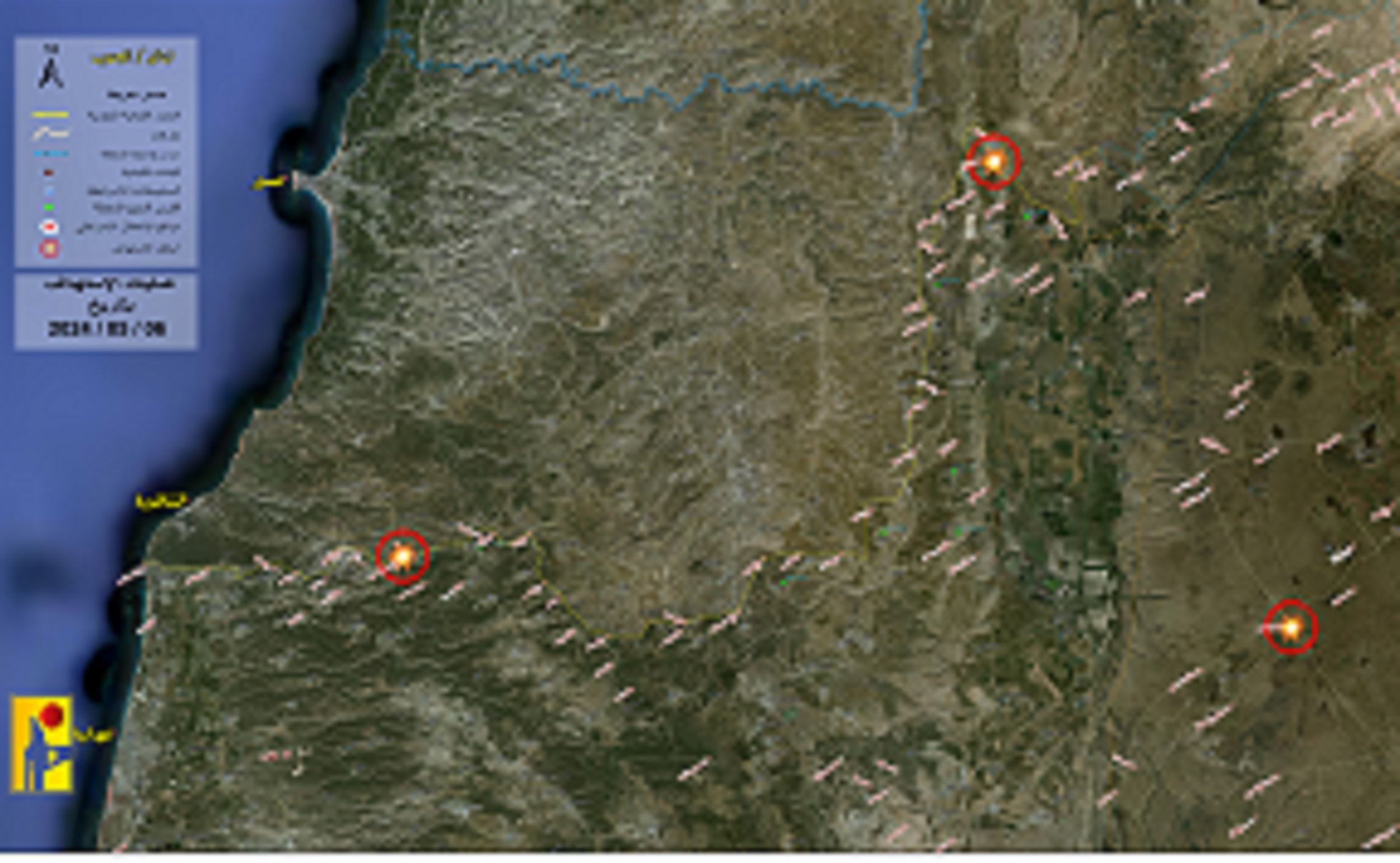 عمليات المقاومة الاسلامية ضد مواقع وانتشار جيش العدو الإسرائيلي عند الحدود اللبنانية الفلسطينية