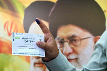 صورة من اجراء الانتخابات الرئاسية الايرانية في دمشق